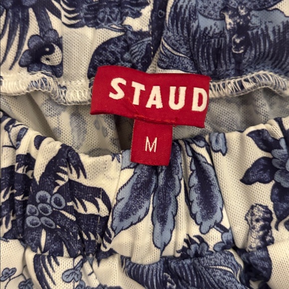 STAUD Marza Blue Toile Wide Leg Pants - Picture 3 of 4